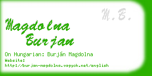 magdolna burjan business card