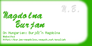 magdolna burjan business card